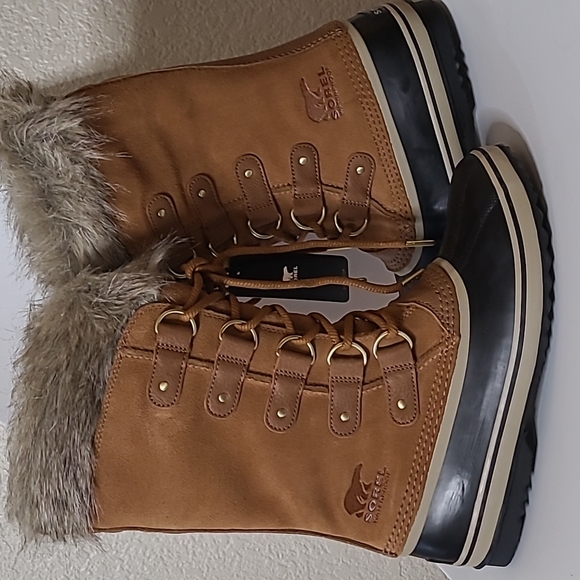 Sorel Joan of Arctic Caramel Black Waterproof Boots size 9.5 NWT - Picture 10 of 12